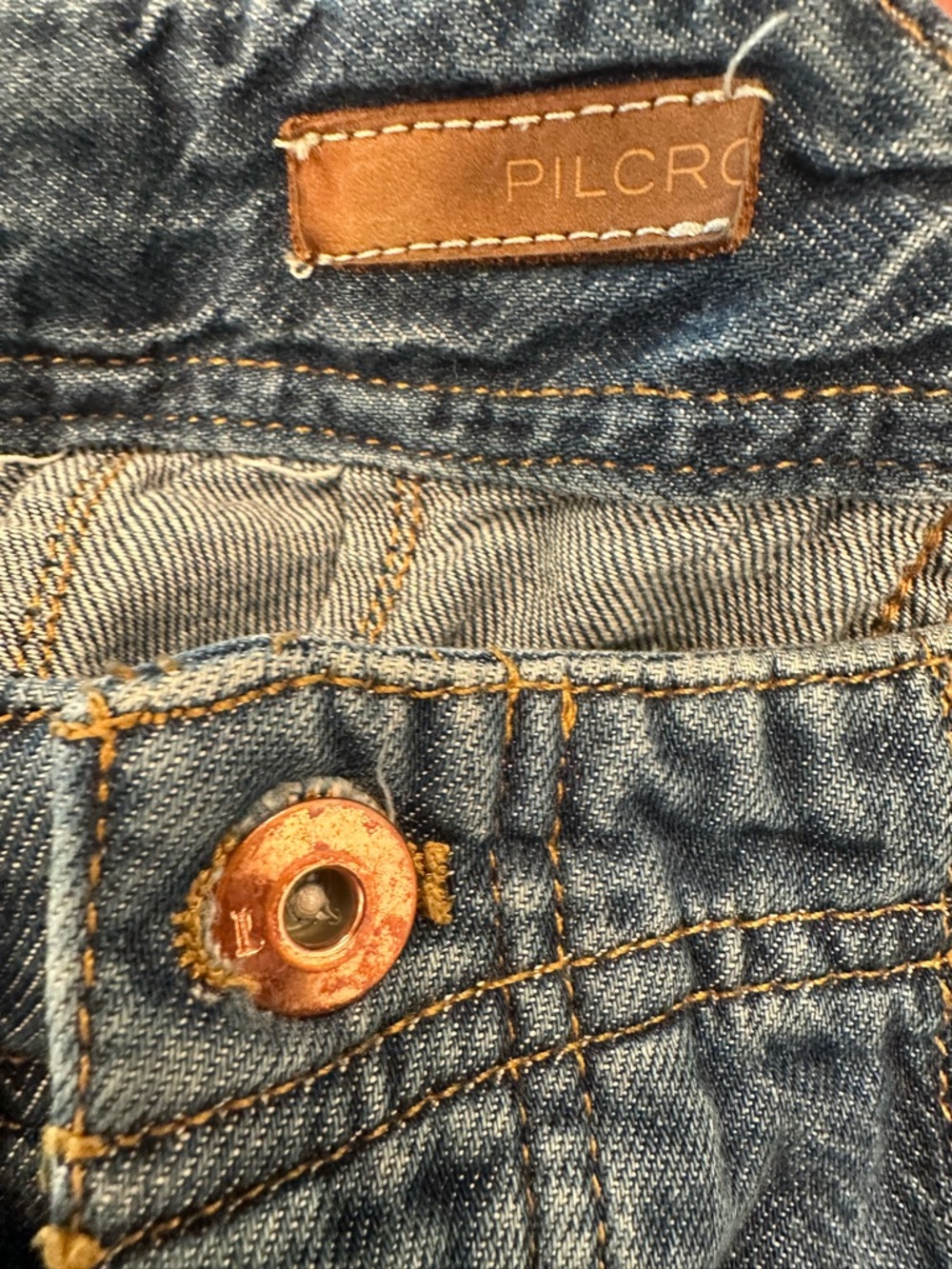 Pilcro The Uppercase A Wide Leg Denim Pants 30 Boho Chic Indie Retro Vibe - Picture 5 of 7